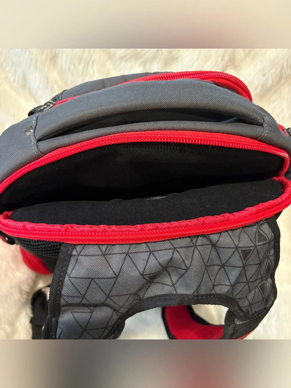 OGIO Fly Racing Bandit Backpack Gray Red Laptop School Travel Moto Gear Bag Pack